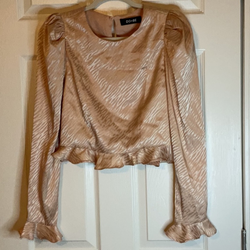 DO+BE Beige Textured Blouse